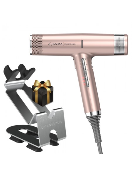 Фен GaMa iQ2 Perfetto Rose Gold Oxy Active 1600Вт PH6075.PK (подставка PT9912 идет в подарок)