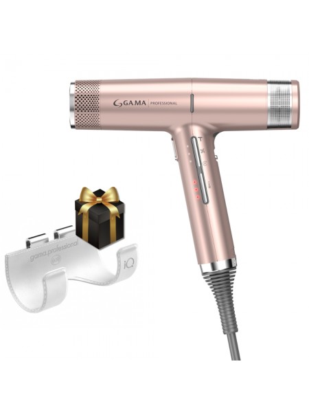 Фен GaMa iQ2 Perfetto Rose Gold Oxy Active 1600Вт PH6075.PK держатель в подарок