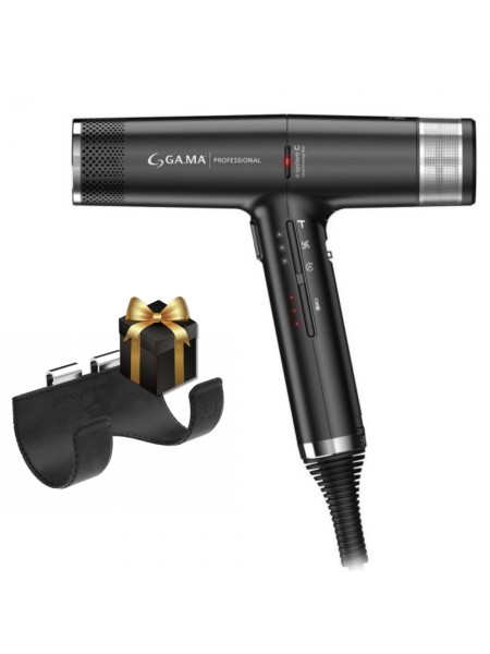 Фен GaMa iQ3 Perfetto Oxy Active Black 1600Вт PH6080.BK держатель в подарок